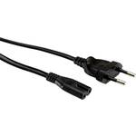 VRIJEDNI kabel napajanja Euro ravni utikač na C7, 2-polni, crni, 5 m Value 19.99.2094 struja kabel za napajanje crna
