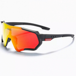 KDEAM Collins 02 biciklističke naočale, Black / Red