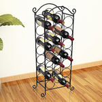 vidaXL Metalni stalak za vino 21 boca