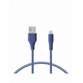 KSIX kabel za prijenos podataka Soft USB-A na lightning 1.0m plavi