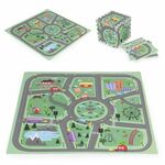 Ecotoys velika Eva pjenasta podloga za djecu grad 90,5 x 90,5 cm 21 kom