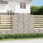 vidaXL Lučne gabionske košare 3 kom 200x50x200/220cm pocinčano željezo