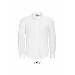 SOLS BLAKE MEN - LONG SLEEVE STRETCH SHIRT - White,S