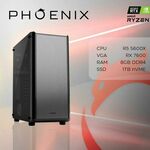 Računalo Phoenix SD 102 AMD R5/16/1TB/550W/RX7600 + Set tipkovnica,miš,podloga,slušalice