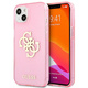 Guess GUHCP13SPCUGL4GPI Apple iPhone 13 mini pink hard case Glitter 4G Big Logo