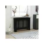 vidaXL Pokrov za radijator crni 112 x 19 x 81 cm MDF