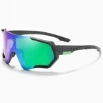 KDEAM Collins 03 biciklističke naočale, Black / Blue Green