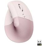 LOGITECH Lift vertikalno ergonomski žica bez miš roze