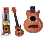 Klasična drvena dječja gitara sa trzalicom - smeđa