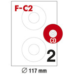 Etikete ILK za CD/DVD fi-117mm pk100L Fornax F-C2