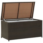 vidaXL Vrtna kutija za pohranu od poliratana 100 x 50 x 50 cm smeđa