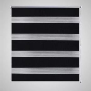 VidaXL Rolo crne zavjese sa zebrastim linijama 140 x 175 cm