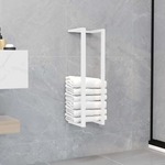 vidaXL Stalak za ručnike bijeli 12,5 x 12,5 x 60 cm čelični