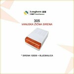 LONGHORN VANJSKA ALARMNA ŽIČNA SIRENA SA BLJESKALICOM 305