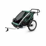 Thule Chariot Lite 2 zeleno/crna dječja kolica za dvoje djece