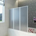 Sklopivi paravan za kadu - Pregrada za kadu u 3 dijela 141 x 132 cm - 141 x 132 cm