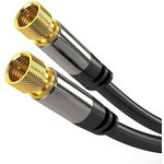 PremiumCord Satelitska antena HQ kabel F muški - F muški (135 dB) 4x oklopljen 3m