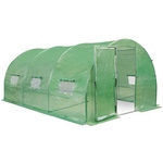 Tunel od folije s metalnim okvirom 3x4,5m Garden Point zeleni s vratima