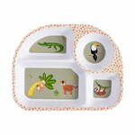 Bijeli dječji tanjur 27x21 cm Jungle - Ladelle