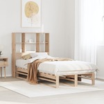 vidaXL Krevet s regalom za knjige bez madraca 100x200 cm masivno drvo