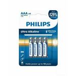 Phillips ultra alkalne AAA baterije, LR03, 4 komada, oznaka modela LR03E4B/10