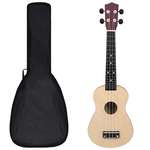 vidaXL Set dječjeg ukulelea Soprano s torbom boja svijetlog drva 23 "