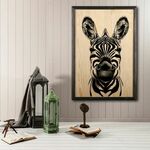 Drvena uokvirena slika, Zebra XL