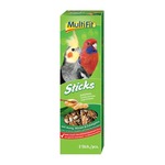 MultiFit Sticks za srednje papige s medom i orašastim plodovima 2 x 90 g