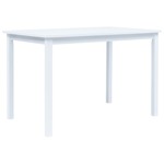 vidaXL Blagovaonski stol bijeli 114 x 71 x 75 cm od drva kaučukovca