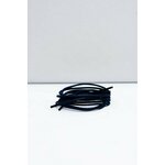 Corbby Navy Blue Waxed Thin Laces bijela