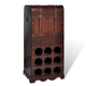 vidaXL Drveni stalak vina za 9 boca skladištenje prtljažnik ladica