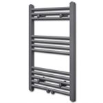 vidaXL Kupaonski radijator za ručnike s prečkama ravni sivi 500 x 764 mm
