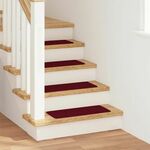 vidaXL prostirka za stepenice Bordeaux Polipropilen 25 x 60 cm