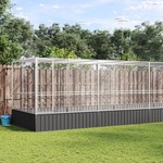 vidaXL Kavez za ptice s produžetkom srebrni 832x207x212 cm čelični
