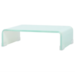 vidaXL Stalak za TV/Monitor Stakleni Bijeli 40x25x11 cm