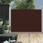 vidaXL Uvlačiva bočna tenda za terasu 100 x 500 cm smeđa
