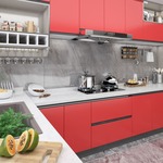 vidaXL Samoljepljiva folija za namještaj crvena 500 x 90 cm PVC