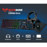 Bytezone BZ-X4EU, crna (tipkovnica, miš, slušalice i podloga za miša)