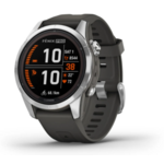 Garmin Fenix 7S PRO SOLAR, Srebrni s grafitno sivim remenom, 42mm, 010-02776-01, pametni sat RA
