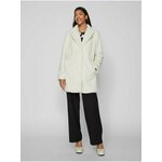 Women's cream winter coat made of faux fur VILA Viebba - Women siva