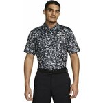 Nike Dri-Fit Tour Confetti Print Mens Polo Light Smoke Grey/White L