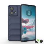 Silikonska Wave maskica za Motorola Edge 40 Neo Tamno plava