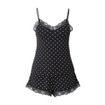 Hunkemöller Pidžama 'Cami' crna / bijela 25717584