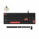 OM-17X5C4 - Keychron Lemokey X5 Red Backlight, Mehanička tipkovnica, Black, (+HR znakovi), X5-A3 - - Model: X5-A3 (smeđi switchevi) Lemokey X5 je žičana mehanička tipkovnica s jedinstvenim na tržištu 96% rasporedom koji uključuje i numerički dio...