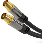 PremiumCord TV antena HQ spojni kabel M/Ž 75Ohm (135dB) 4x oklopljen 3m