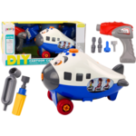 Avion za sastavljanje s alatom Air - plavi