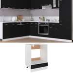 vidaXL Ormarić za pećnicu crni 60 x 46 x 81,5 cm od iverice