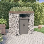 vidaXL Gabionski zid za kantu za smeće 110x91x120 cm pocinčano željezo