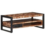 vidaXL Višebojni stolić za kavu 90x50x36 cm puno drvo obrađeno