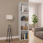vidaXL Ormarić za knjige/TV visoki sjaj bijeli 36x30x143 cm od iverice